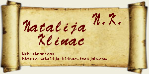Natalija Klinac vizit kartica